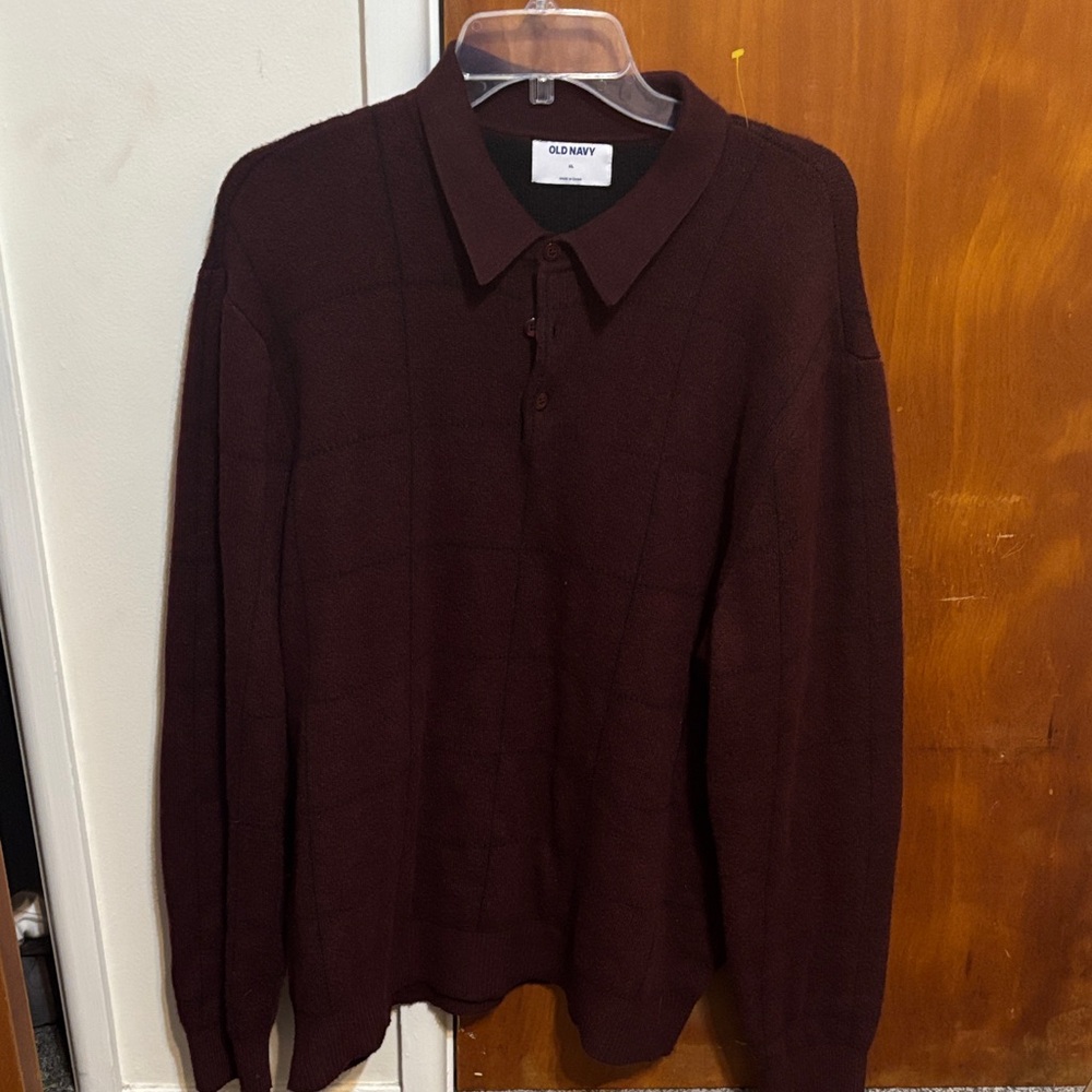 Old Navy Deep Burgundy Knit Pullover